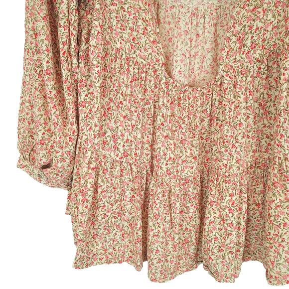 AEO American Eagle Breezy Spring Boho Tunic in Floral, Size Small, ECU - Picture 10 of 16